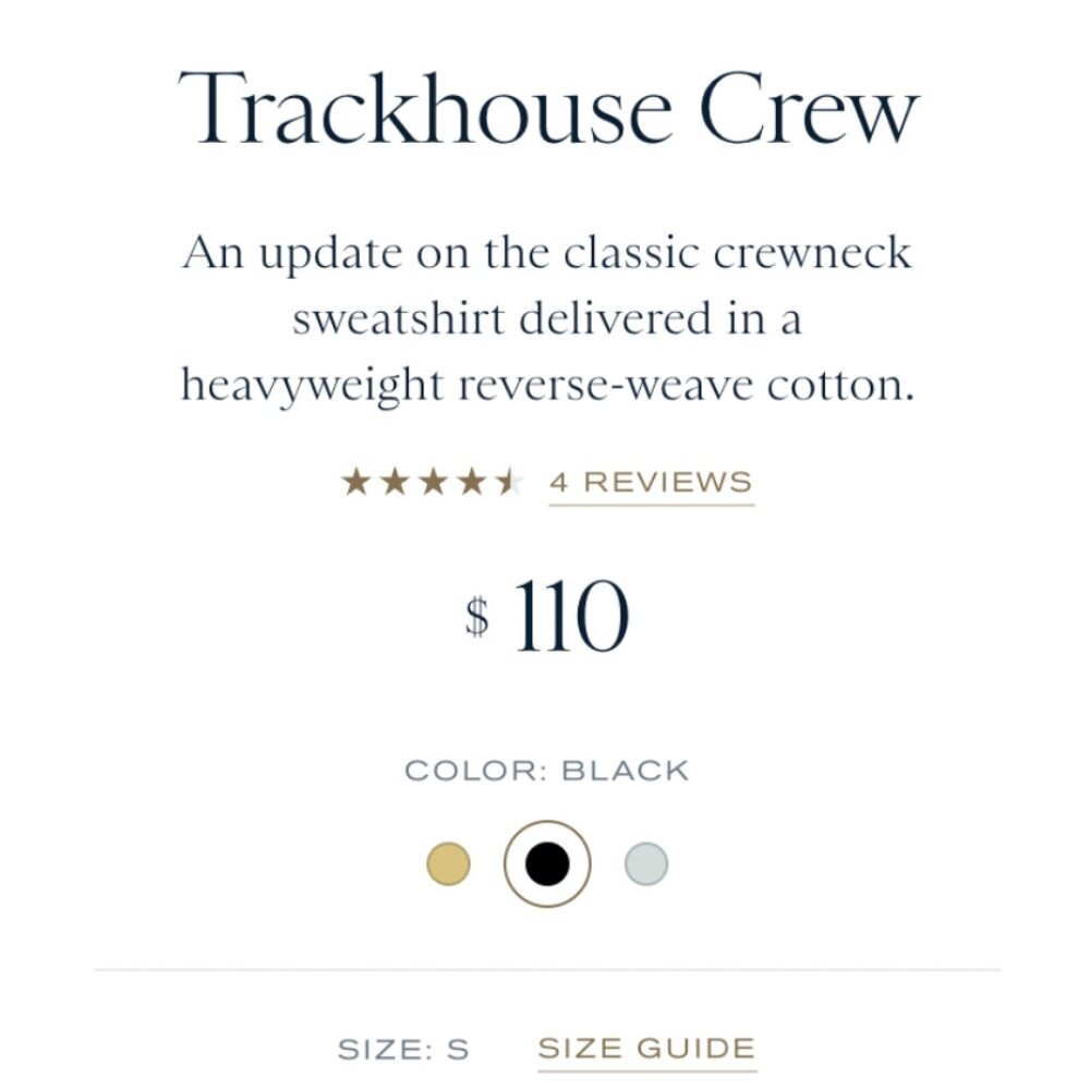 Tracksmith Trackhouse Crew Sweatshirt - Picture 2 of 7